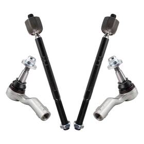 Trq Psa35410 Front Inner And Outer Tie Rod Set 4 Piece Compatible With 2015-2017 Land