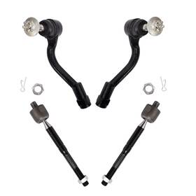 Trq Psa45750 Front Inner And Outer Tie Rod Set 4 Piece Compatible With 2015-2017 Hyund