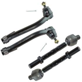 Trq Psa55389 Front Inner And Outer Tie Rod Set 4 Piece Compatible With 2006-2010 Kia O