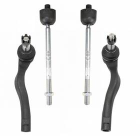 Trq Psa69690 Front Inner And Outer Tie Rod Set 4 Piece Compatible With 2008-14 Mercede