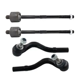 Psa83353 Trq Front Inner And Outer Tie Rod Set 4 Piece Compatible With 2010-2014 Merce