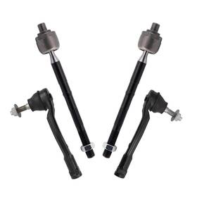 Trq Psa83367 Front Inner And Outer Tie Rod Set 4 Piece Compatible With 2019-2020 Hyund