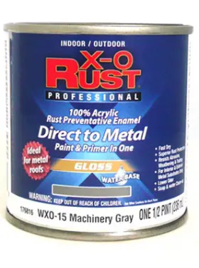 Wxo15-hp True Value Mfg Company Enamel Paint Gloss Machinery Gray Interior/exterior 1/2-pt