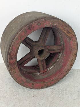 Vintage 13840-la Flat Belt Pulley Farm Tractor 14 Inch Diameter 7 Wide 1-1/2 Bore