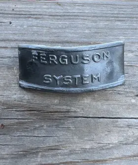 9n8215 Vintage Ford Ferguson System Tractor Grill/hood Emblem Nose Badge 9n8215 Vintage Ford Ferguson System Tractor Grill/hood Emblem Nose Badge
