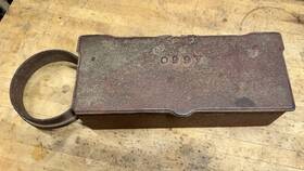 Vintage A660 Antique Buckeye Plain Cast Iron Tool Box With Oil Cam Holder Farm Implement