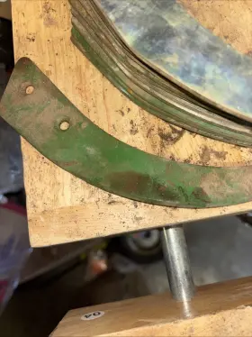 M19501 Vintage Oliver Grain Drill Disc Cleaners 25-6-16. Planter