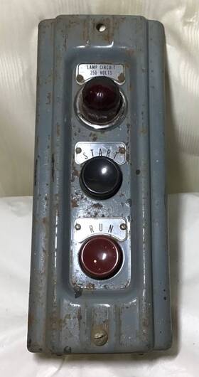 Westinghouse 9966 Vintage Old Start/run Control Switch With Red-green Glass Lamp Light