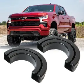 Xunchy 769271051028 2pcs Tow Hook Covers Fit For Chevy Silverado 1500 2007-2026/gmc Sierra Black