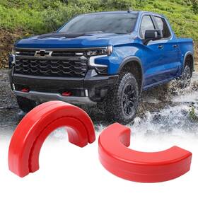 Xunchy 769271051035 2pcs Tow Hook Covers Fit For Chevy Silverado 1500 2007-2026/gmc Sierra Red