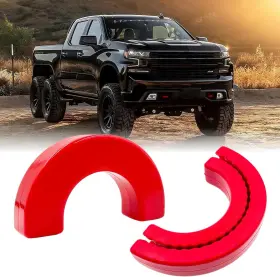Yinnianets 717097861253 Custom Tow Hook Cover Compatible With 2007-2024 Chevrolet Silverado 1500 Red