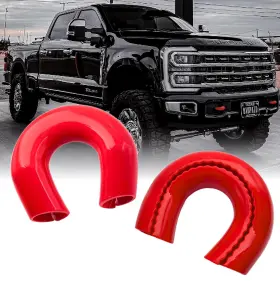 F350 Yinnianets 717097861550 Custom Tow Hook Covers Fits For 2017-2026 Ford Super Duty F250 Red