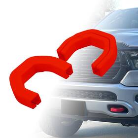 Yomiracing 73010409 Front Tow Hook Cover For 2019-2024 Ram 1500 Oem Style Custom Red