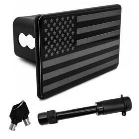 Zndaw Zndaw-5662ck Trailer Hitch Cover American Flag Tow Protector With 5/8 Inch Black