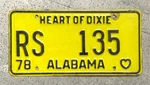1978 Alabama Rescue Squad License Plate Original Antique Vintage Car Used. Price: $84.99.