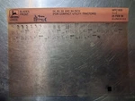 John Deere 54 60 66 And 84 Inch Front Blades Microfiche Card MPC1835 Lot Good. Price: $11.99.