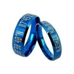 Gemini Blue Titanium Wedding Bands Set His & Hers Brushed Couples Rings With New. Price: $89.98.