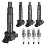 Ignition Coil Pack & Spark Plugs Compatible With 2.4L 2002-2010 Toyota Camry,... New. Price: $127.69.