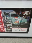 Framed 2005 Nhra John Force Signed 10X8 Gtx Start Up Mustang Funny DR28. Price: $35.00.