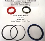 Replaces Agco Seal Kit 71511612 (2-3/4" Bore With 1-1/2" Rod) (not Oem) New. Price: $44.75.