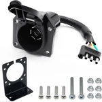 Autoxbert 4 Pin Flat 7 Way Round Blade Trailer Plug Adapter Rv Tow Truck Ligh New. Price: $19.93.