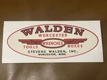 Walden Worcester Wrenches Tools Boxes Stevens Inc, 4-5/8 Decals Set 2 New. Price: $13.90.