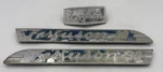 Massey Ferguson Vintage Tractor Blue Chrome Side & Front Emblems Rare Matching Used. Price: $149.99.