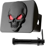 Lfparts Metal Skull 3D Emblem Trailer Hitch Cover 2 Inch, Black Red On New. Price: $45.46.