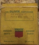 Oliver Corporation Part 6 Set Piston Ring Antique Number 1MS 233 New. Price: $200.00.