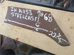 Ih, International Harvester Plow Point/share A1153DS Steelcast #68 ??nos ??? Used. Price: $35.00.