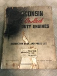 Wisconsin Engines TRA-10D TR-10D TRA-12D Instruction Book And Parts List MM-302E Used. Price: $9.99.