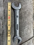 Vintage International Harvester Uss 3/8 X 7/16" Open End Wrench, No 1326E Used. Price: $15.00.