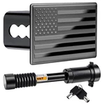 Metoware Trailer Hitch Covers, Heavy American Flag Metal 2", Black New. Price: $38.60.