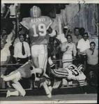 1973 Press Photo New Orleans Saints - Howard Stevens Makes Winning Touchdown. Unspecified. Price: $24.99.