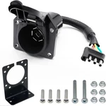 Autoxbert 4 Pin Flat 7 Way Round Blade Trailer Plug Adapter Rv Tow Truck Ligh New. Price: $19.35.
