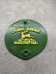 John Deere Planter Drill Cover, Stamped Y3297-B. Decoration Restored Used. Price: $35.00.