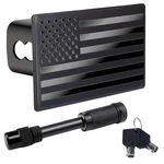 Bfxm 2 Inch Trailer Hitch Cover, American Flag Stainless Steel Metal Black New. Price: $41.69.