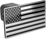 Everhitch Us American Black & Chrome Flag Metal Cover (fits 2.5" Receiver) New. Price: $26.99.