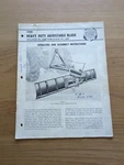 Ford Heavy Duty Adjustable Blade 19-186 Through 19-189 Owners Operators Manual Acceptable. Price: $10.00.