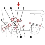 AMH84462 Primary Countershaft Belt Fits John Deere Combine New. Price: $114.63.