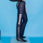 Vintage Y2K Miss Vivi Cut-out Sequin Detail Slim Fit Jeans Dark Wash Pre-owned. Price: $52.99.