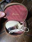 Vintage 1950S Norelco "egg" Electric Shaver SC7748 With Original Leather Case & Used. Price: $11.00.