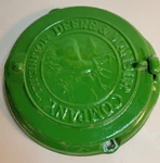 John Deere & Mansur Co. Corn Planter Lid Y2678 Cast Iron Used. Price: $85.00.