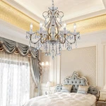 Antique Silver Vintage Candle Chandelier Crystal Lighting Fixture Lamp For Dinin. Price: $233.99.