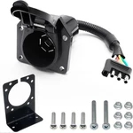 Autoxbert 4 Pin Flat 7 Way Round Blade Trailer Plug Adapter Rv Tow Truck Ligh New. Price: $18.99.