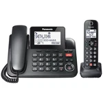 Panasonic KX-TGF850B Corded Cordless Phone Call Block Answering System Black Open. Price: $76.49.