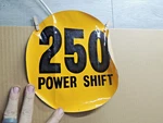 International 250 Power Shift Crawler Loader Decals 2753072R1, 9.75", Pair Vinyl New. Price: $20.00.