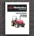 Series 3510 4110 Tractor Technical Service Repair Manual Fits Mahindra Gear Good. Price: $29.97.