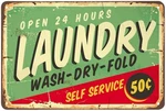 Laundry Sign,self Service Wash Fold Vintage Tin Metal Signs For New. Price: $9.99.