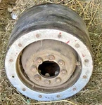 Ih Farmall H, Or Super Flat Belt Pulley 8 12 1/2" X 9" With Bolts Used. Price: $250.00.